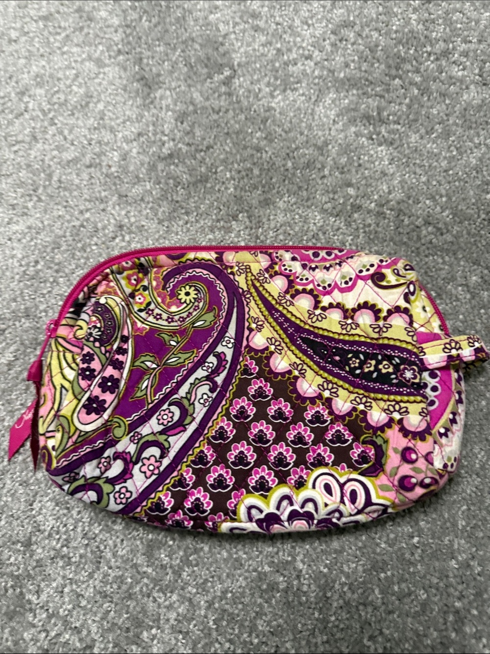 Vera Bradley Pink & Purple Paisley Cosmetic Case